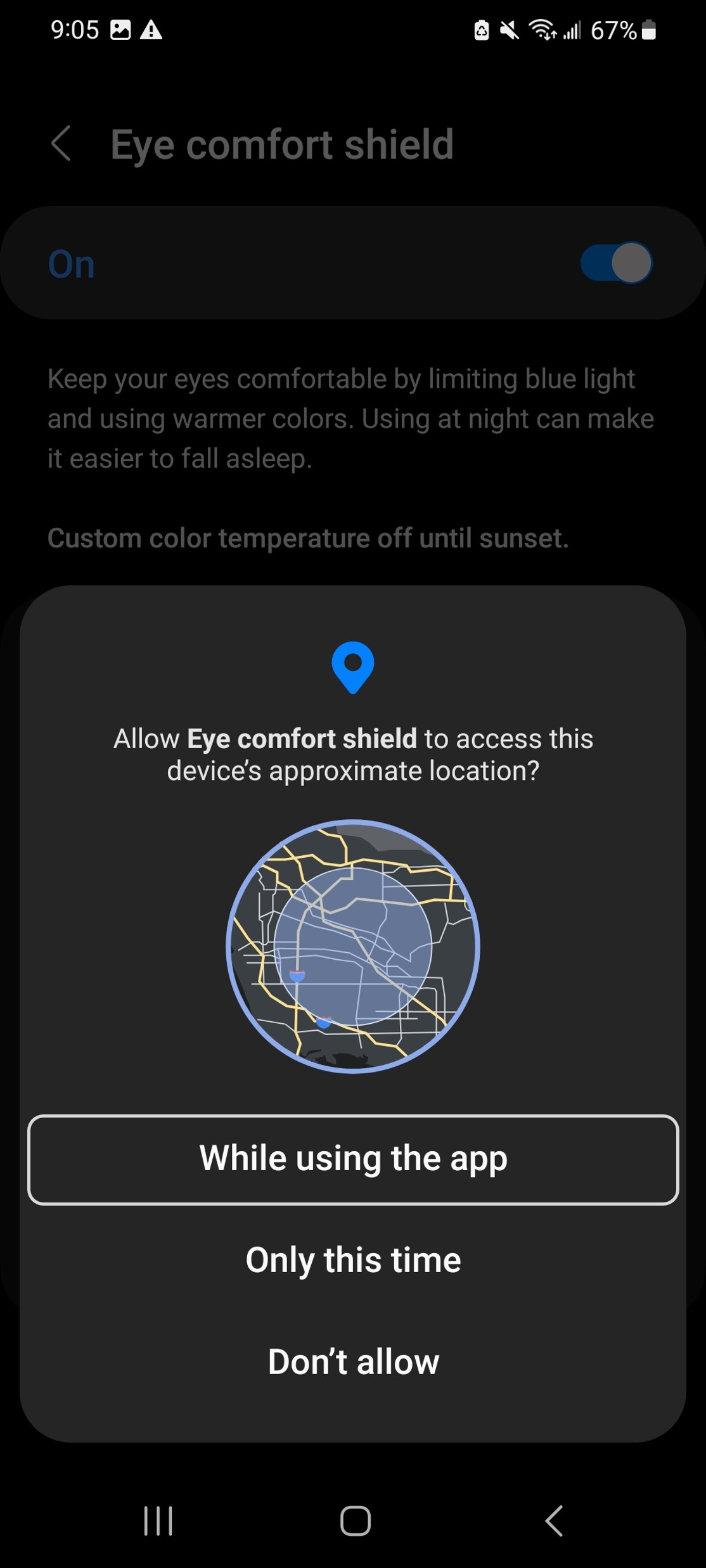 Enable Eye Comfort Shield on my Galaxy Phone